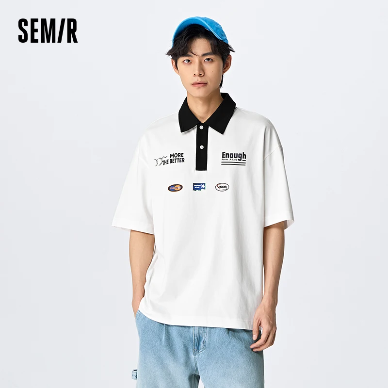 Semir Polo Shirt Men 2023 Summer New Couple'S Cool Antibacterial Comfortable Fashion Loose Knit Top