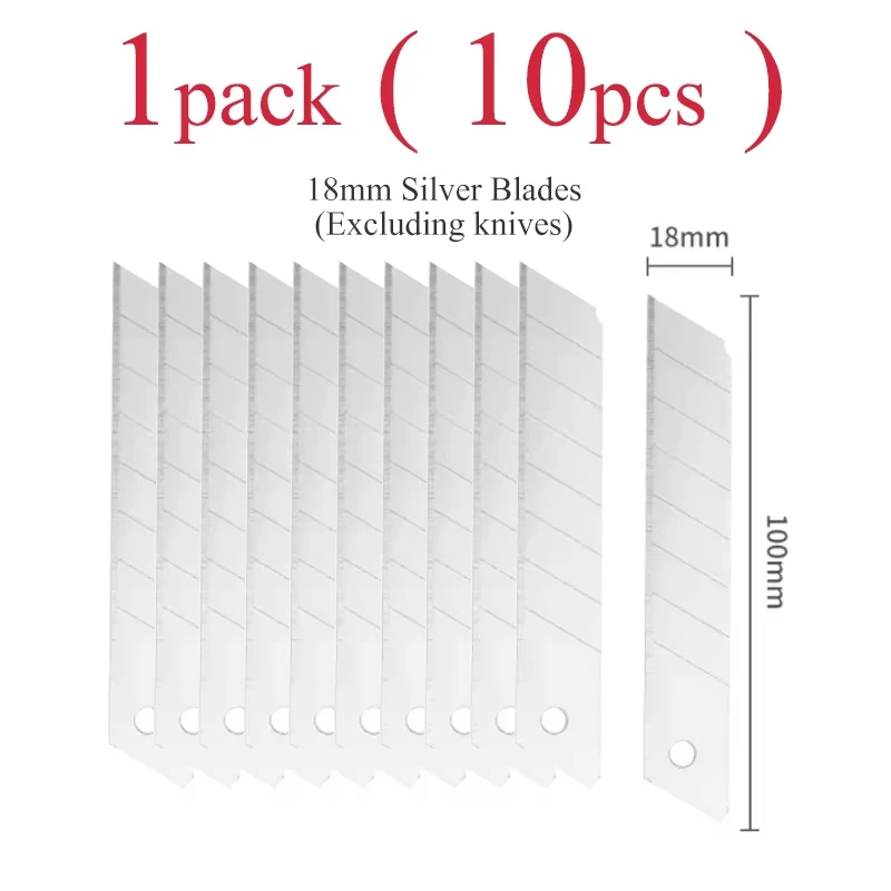 Лезвие из высокоуглеродистой стали, универсальный нож, прочный промышленный сменный офисный художественный студенческий нож, резак для бумаги из нержавеющей стали