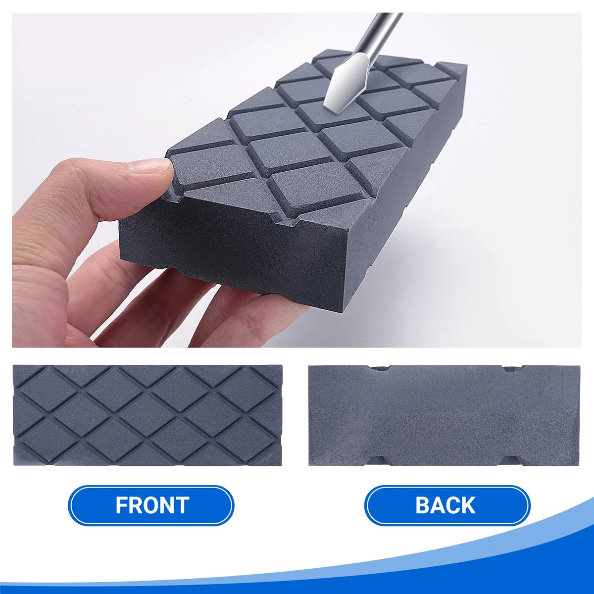 

A03V Large Flattening Stone- Dual Grit Coarse/Fine Sharpening Stones Flattener- Diamond Grooves Whetstone Fixer
