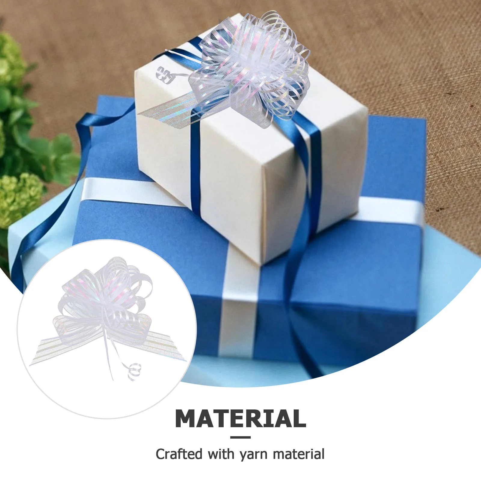 

20pcs Gift Delicate Pull For Gift Wrapping Present Christmas Bows Small Bows Diy Crafts Yarn Material Fine Craftsmanship Bulk