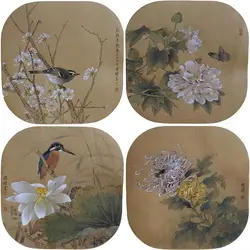 HD Meticulous Painting Line Drawing Manuscript Chinese Painting Flower Bird Practice Picture Line Draft Paper Coloring Picture