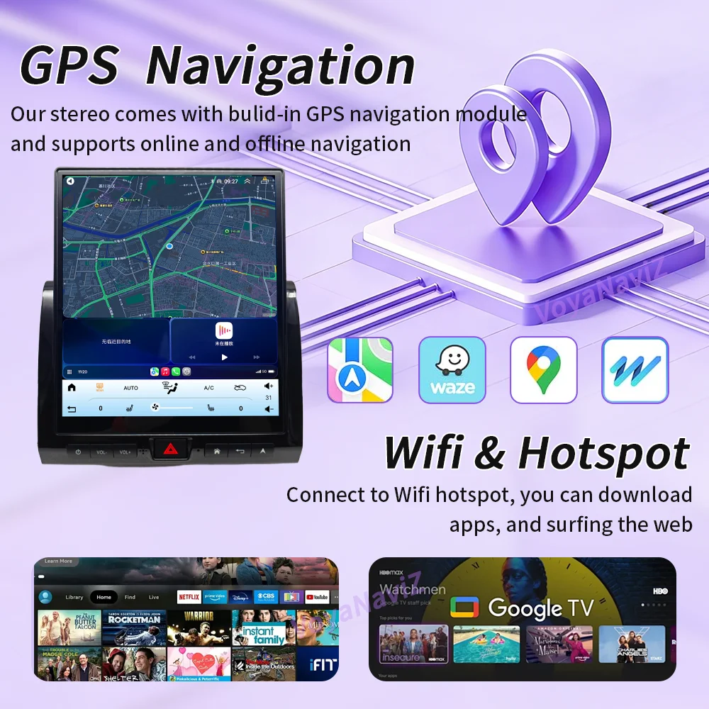 Android 15 Wireless Carplay Screen 12" For Toyota Land Cruiser LC70 LC71 LC76 LC78 LC79 2007-2023 Car Multimedia Player DSP 4G view 4