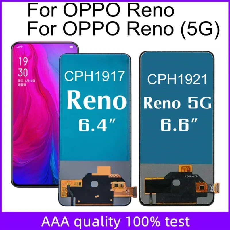 

TFT LCD For OPPO Reno PCAM00 PCAT00 CPH1917 LCD Display Touch Screen Digitizer Assembly Replacement For OPPO RENO 5G CPH1921 LCD