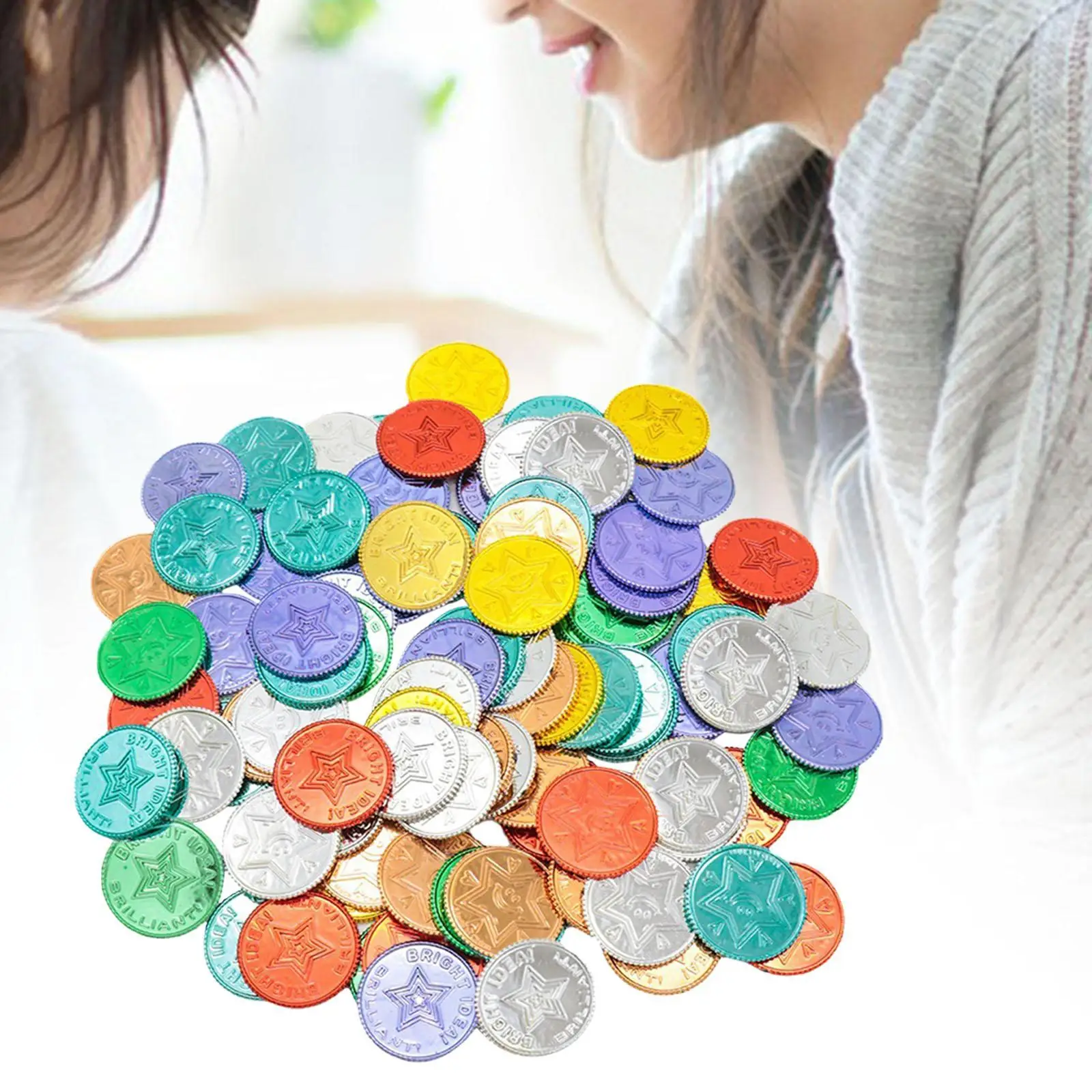 

Игрушечные монеты, легкие, универсальные, реквизит для монет для настольных игр, сундука, офиса