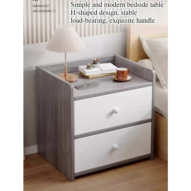 Bedside table Solid wood household bedroom Small 20CM30 cm Small cabinet for rental room Ultra-narrow crevice storage cabinet