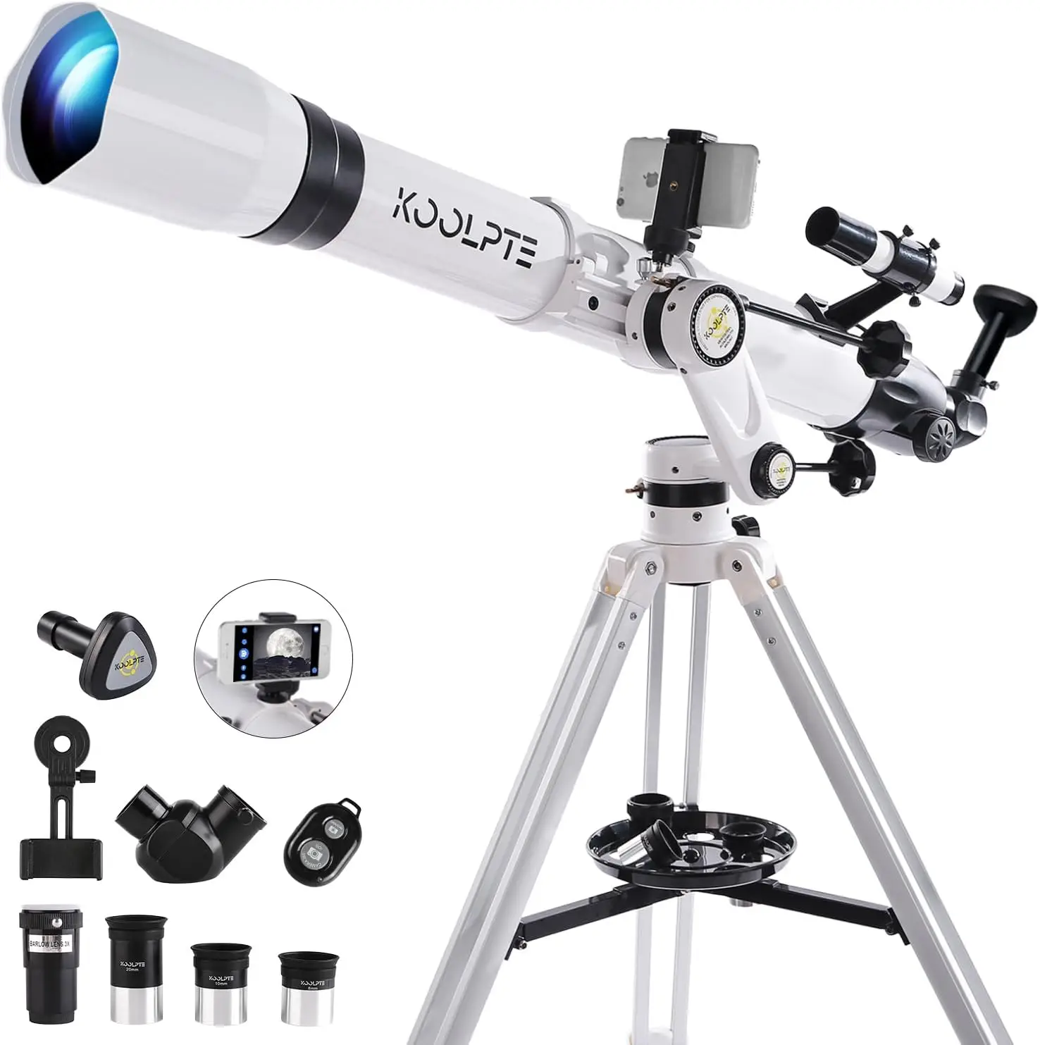 Telescope with Digital Eyepiece - Astronomy Refracting 90mm Aperture 900mm Vertisteel Altazimuth Mount