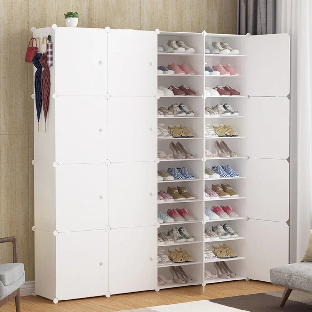 Modern Simplicity Shoe-Shelf Small Clothing & Wardrobe Storage Dustproof Assemble Convenient Labor Saving Resin Sheet Health