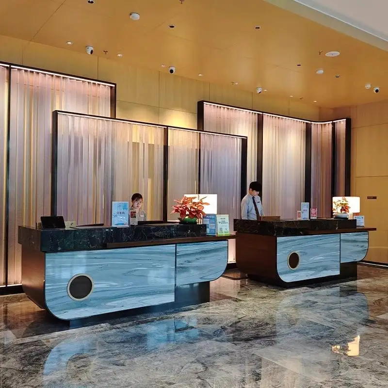 

Large Hotels Beauty Reception Desks Logo Counter Modern Office Reception Desks Computer Salon Empfangs Tresen Nordic Furniture