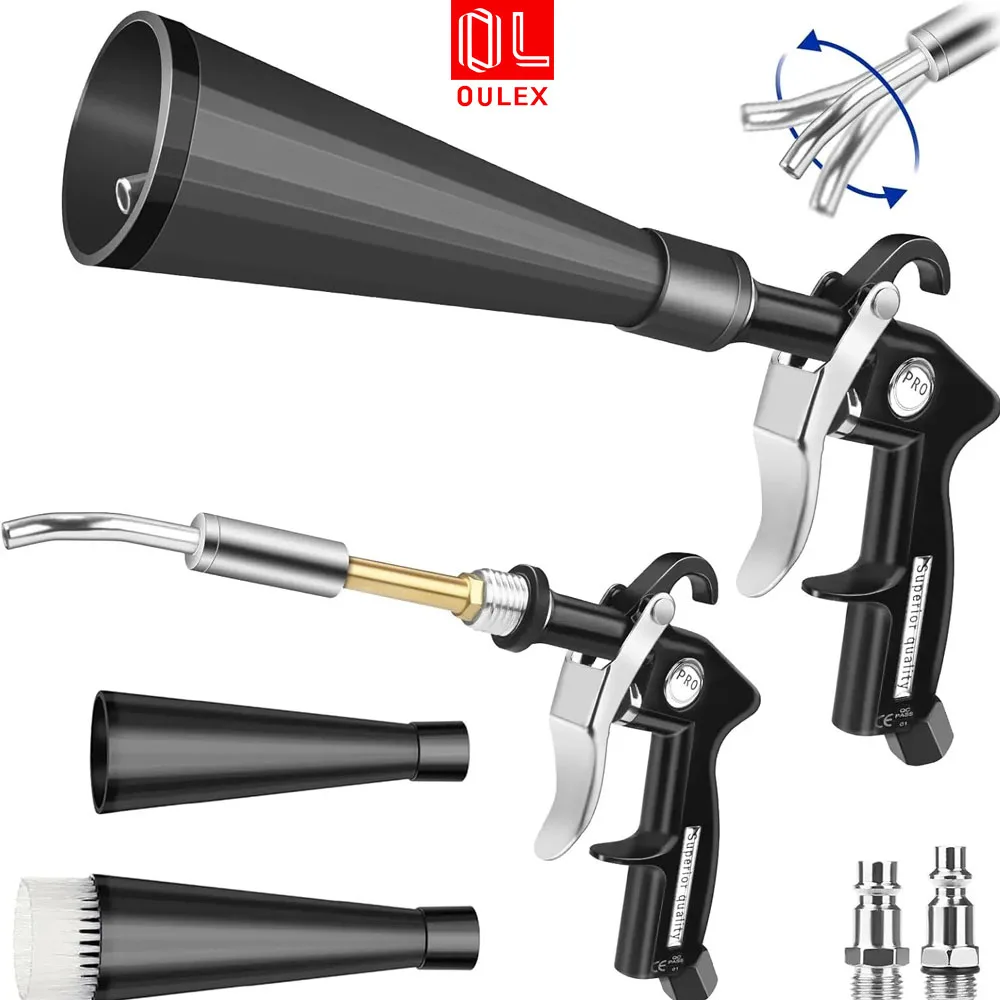 Air Blow Gun Detailing Dry Cleaning Gun Air Nozzle Blow Gun For Tornado Cleaning Gun Work With Air Compresso Quickly Remove Dirt