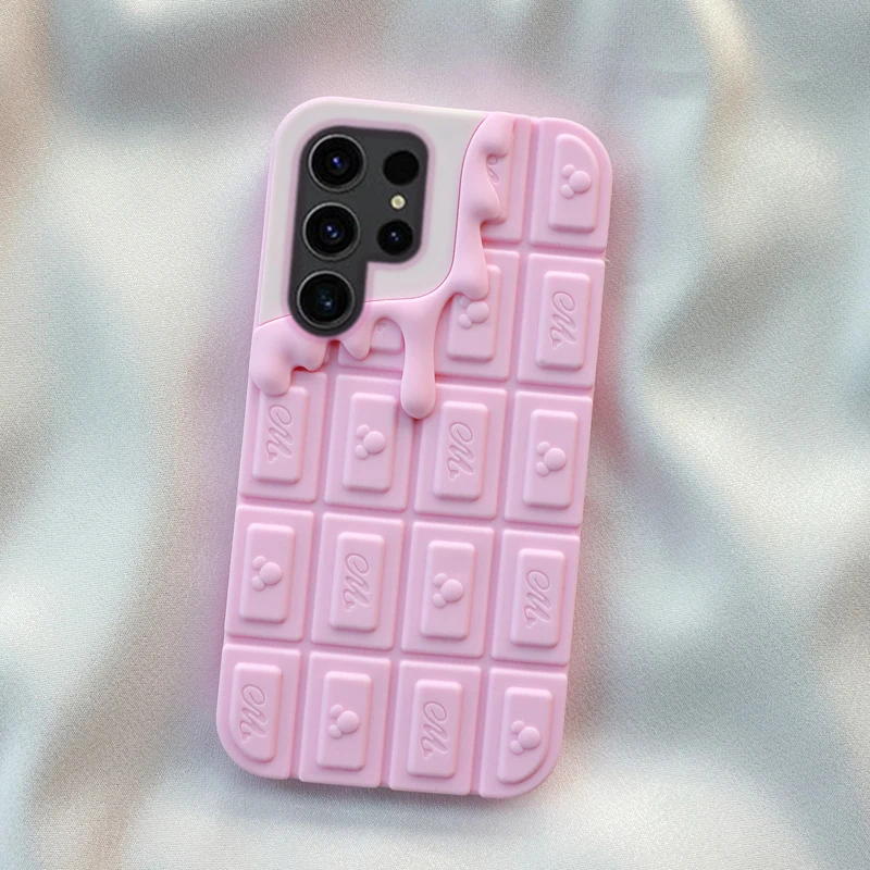 3D Chocolate Ice Cream Mouse Phone Case For Samsung Galaxy A13 A14 A15 A16 A31 A32 A34 A51 A52 A53 A54 A55 Soft Silicone Cover - náhled 4