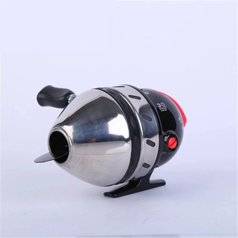 Stainless Steel Fishing Reels for Slingshot Shooting Speed Ratio 3.4:1 Closed Metal Coil Wheel Outdoor Hunting