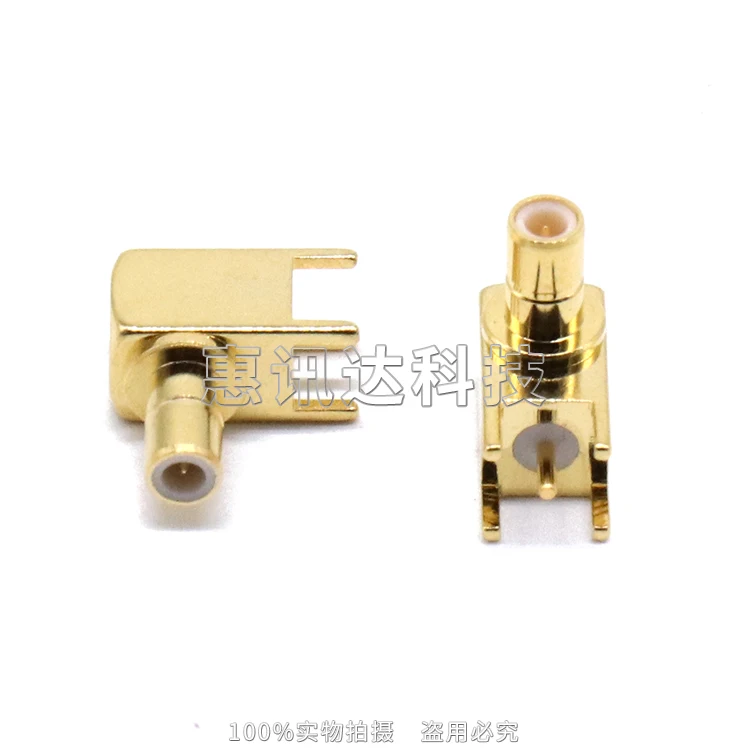 SMB-JWE SMB-JWHD SMB male head four-leg seat, soldered PCB board socket, inner pin, curved socket, male seat