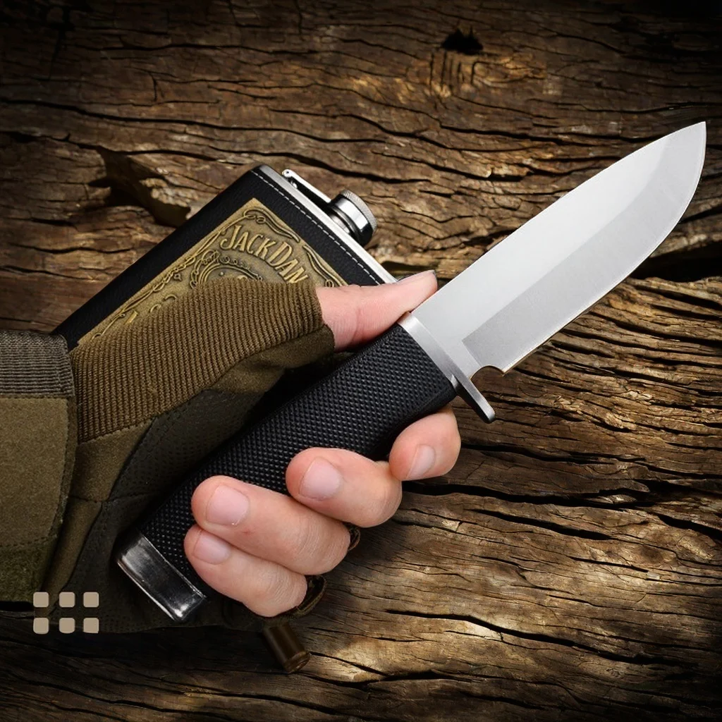 High Hardness Utility Outdoor Tactical Fixed Knife Camping Multi-purpose Survival Knife Meat Cleaver Knives With Nylon Sheath