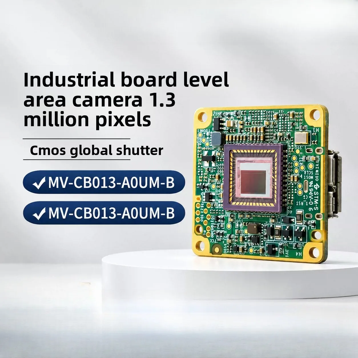 HIKROBOT MV-CB013-A0UM/C 1.3MP Board Level Industrial Camera, 1/2