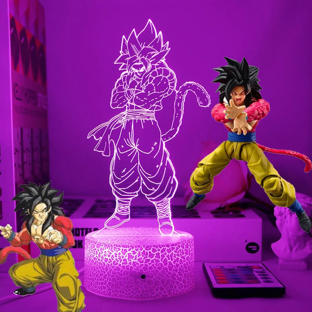 

3D Led Light Cartoon Son Goku GK Vegeta Anime Figure Night Light Dragon Ball Z King Childhood Desk Lamp Room Decor Birthday Gift