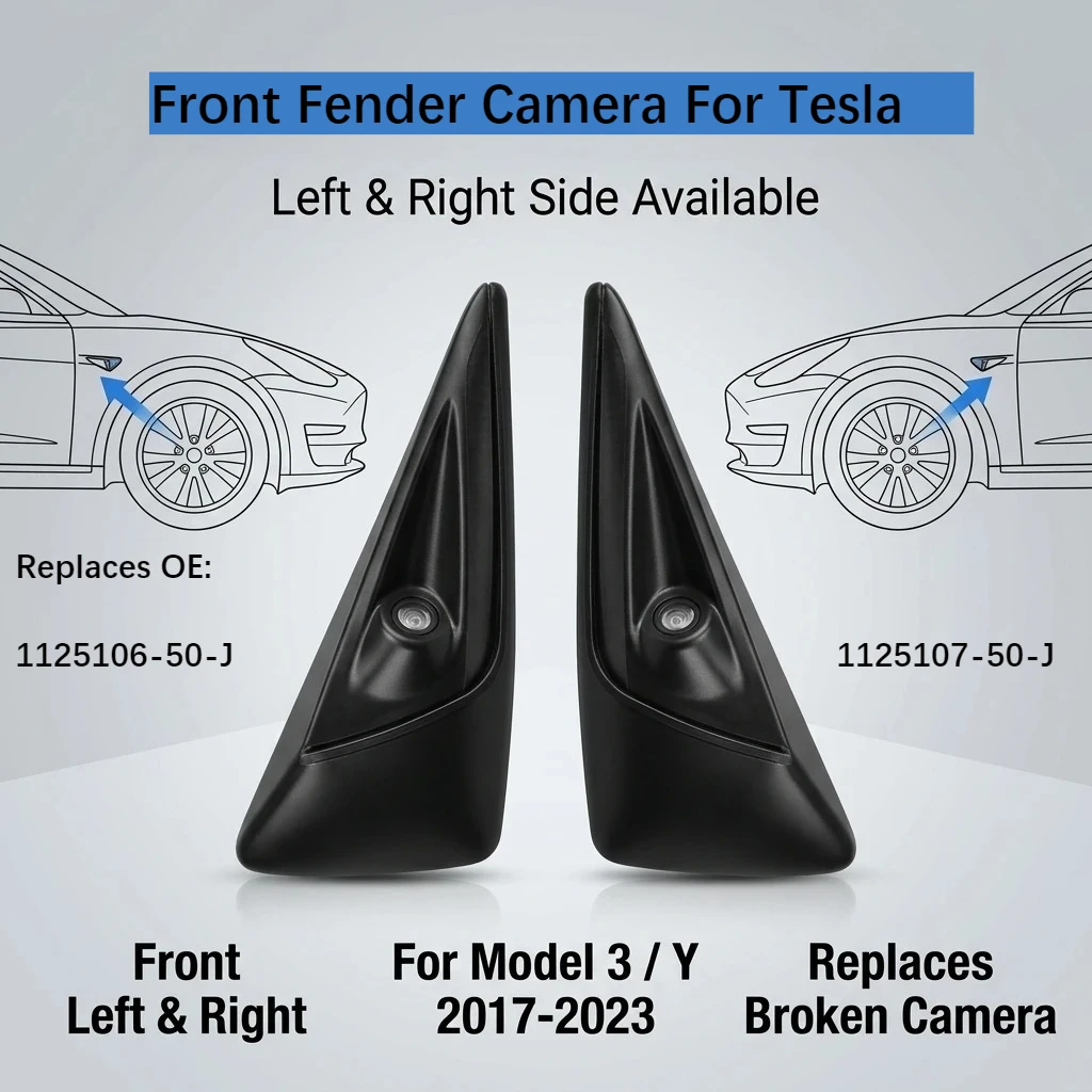 1125106-50-J Left/Right Wing Fender Camera For Tesla Model 3/Y Front Fender Camera 1125107-50-J 1125106-50-G 1125107-50-G