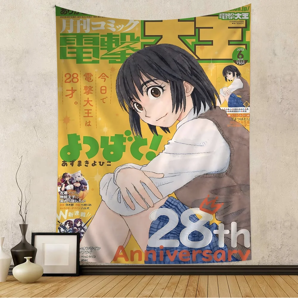 

Yotsubato Anime Hippie Wall Hanging Tapestries Bohemian Wall Tapestries Mandala INS Home Decor