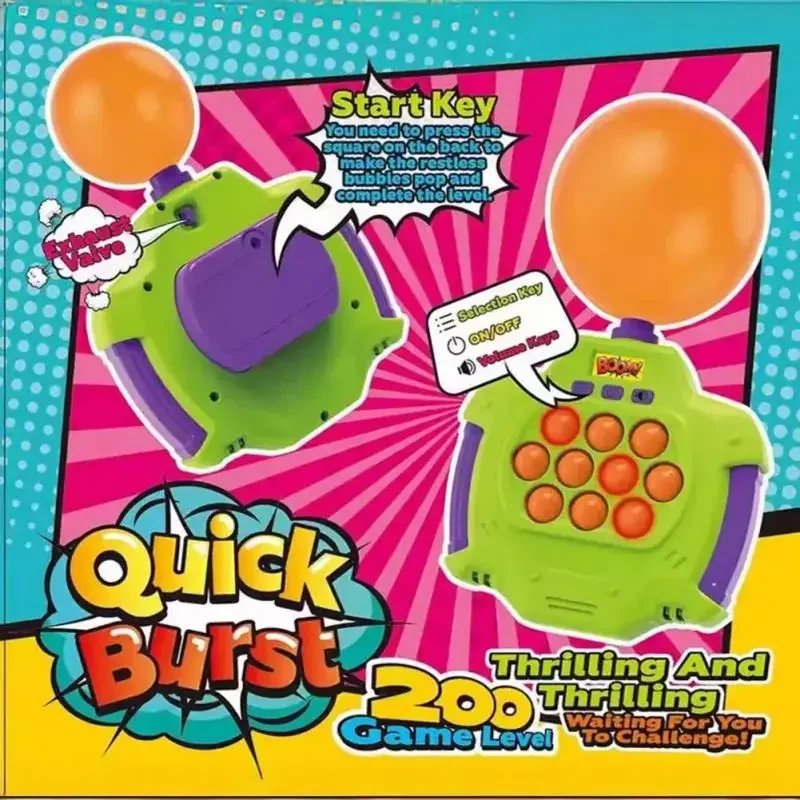 Quick Push Bubble Competitive Game Console Series with Balloon Multiplayer Bubble Game Push Button Balloon Blowing Game Machine