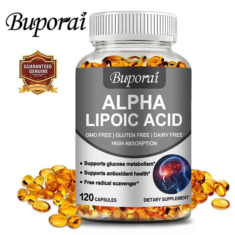 

Alpha Lipoic Acid - Antioxidant, Brightens Skin, Support Brain, Heart and Nerve Health, Metabolism, Improves Cognitive Function