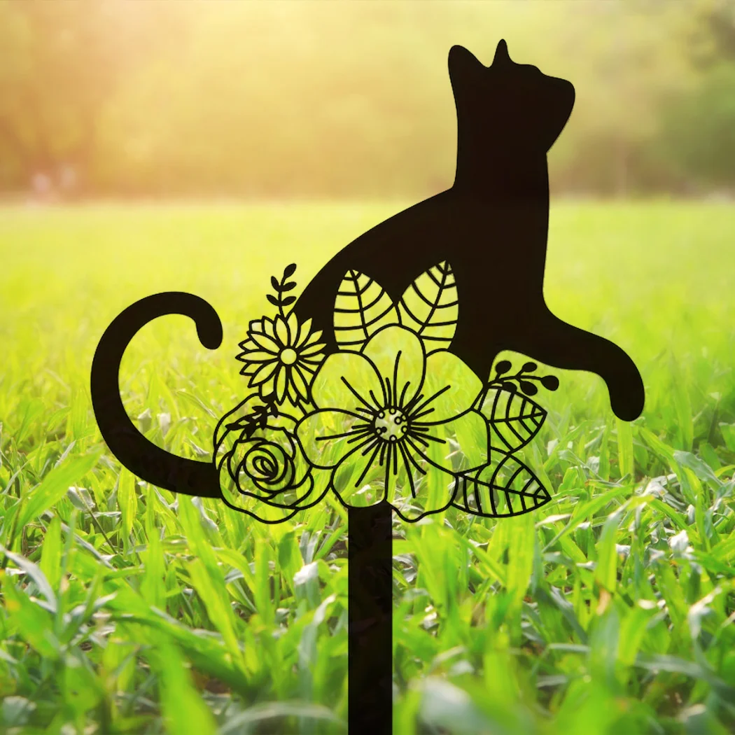 Pet Grave Markers Sign Cat Memorial Stake Metal Sign With Stake Cat Loss Gift Sympathy Sign Remembrance Stake Garden Decor Art