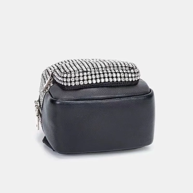 Faionable Grote Capaci Diamond Embedded Handtas Sli oulder Bag voor Jeugd Waterdichte Ritssluiting Briti Sle