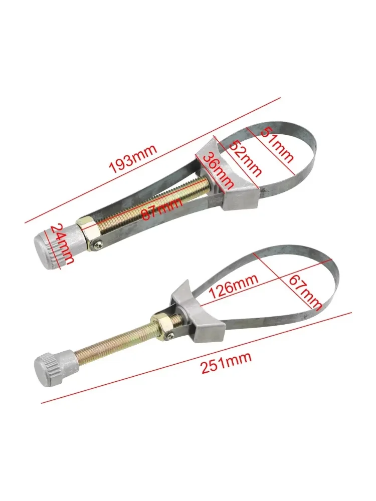 Hand Tools Car Oil Filter Removal Tool Adjustable 60mm To120mm Diameter Steel Strap Wrench