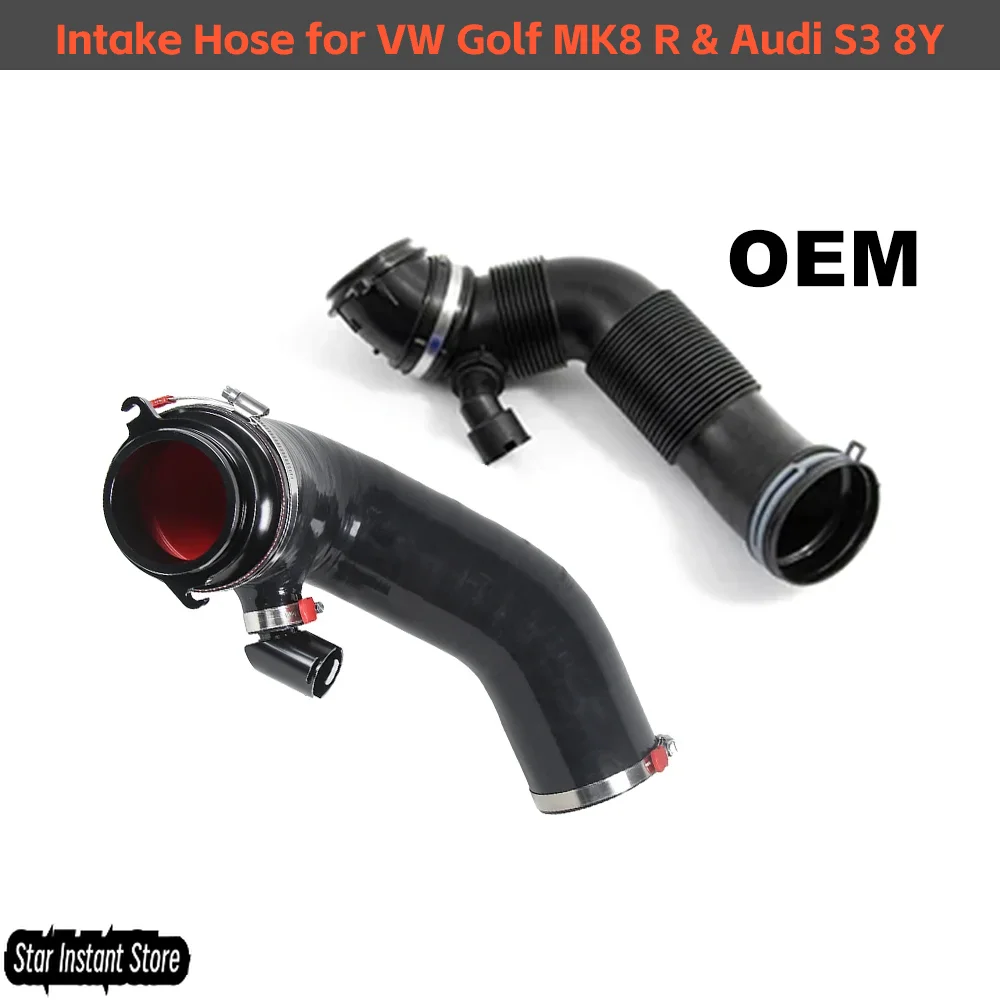 

4-слойный усиленный силиконовый впускной шланг для VW Golf MK8 R и Audi S3 8Y, сменная труба турбовоздушного фильтра