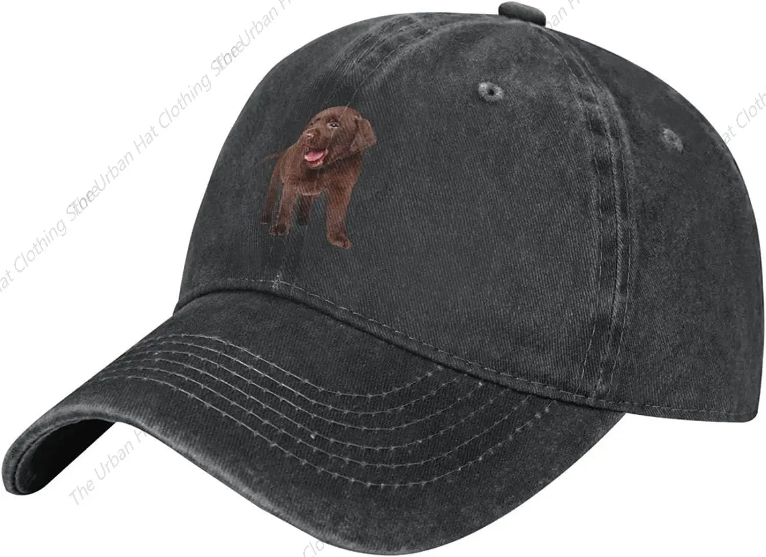 Chocolate Dog Baseball Cap Washed Cotton Trucker Hats Vintage Dad Hat for Men Women Male Female Daily Black