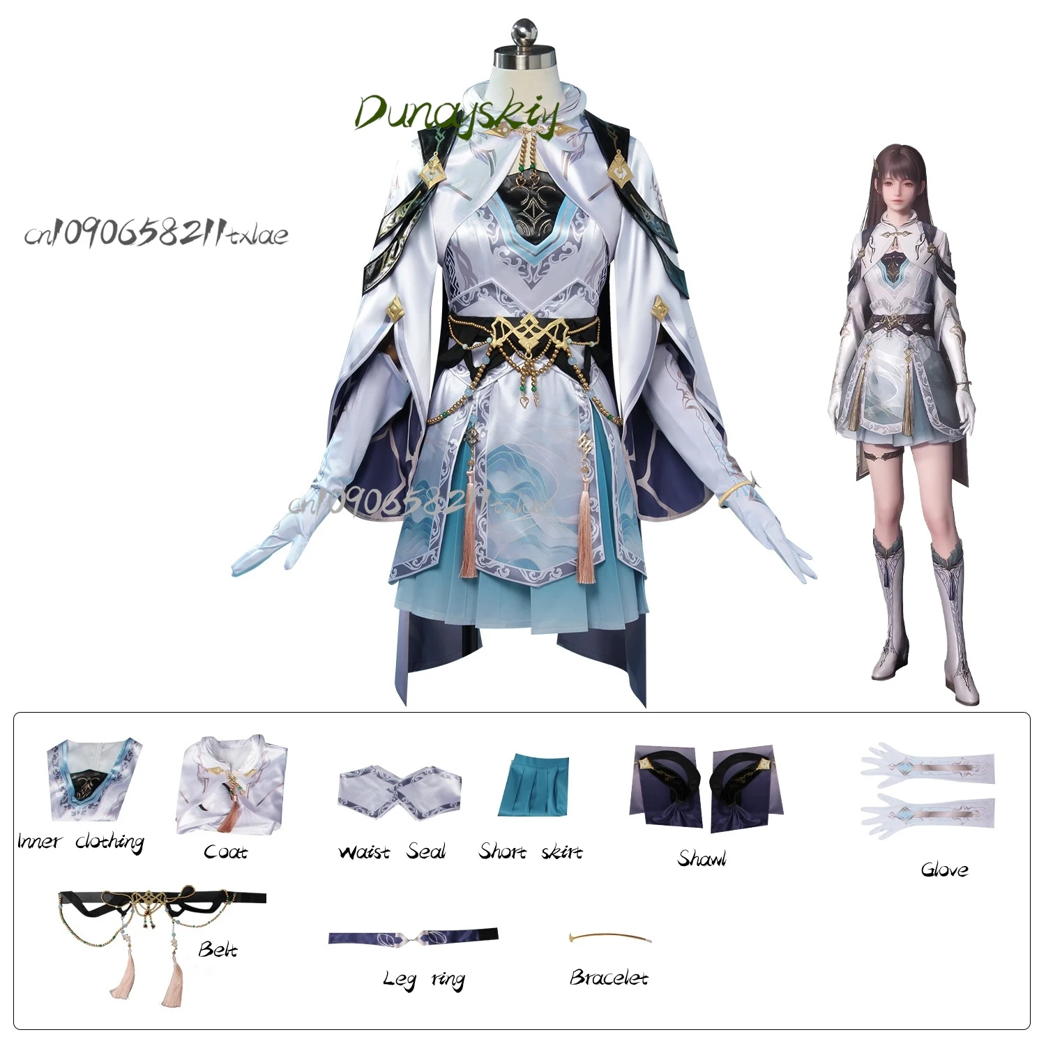 Gioco Amore e spazio profondo Xavier SUPACE Eroina Costume Cosplay Cacciatore Protagonista Eroina Hanfu Gonna Parrucca Donna Personalizzata