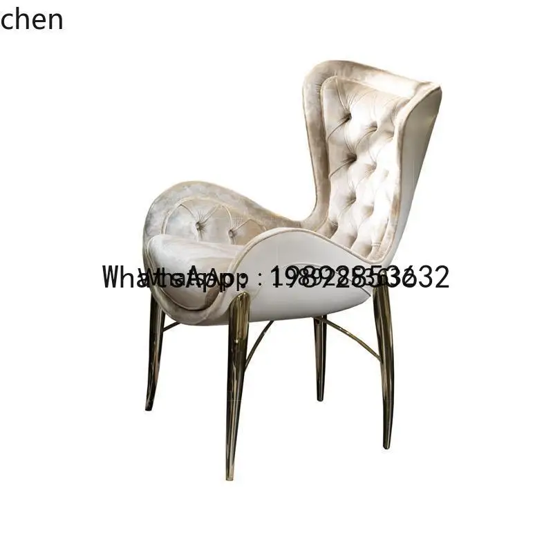 X5  light luxury flannel dining chair restaurant home villa modern high-end style creative high-end armchair