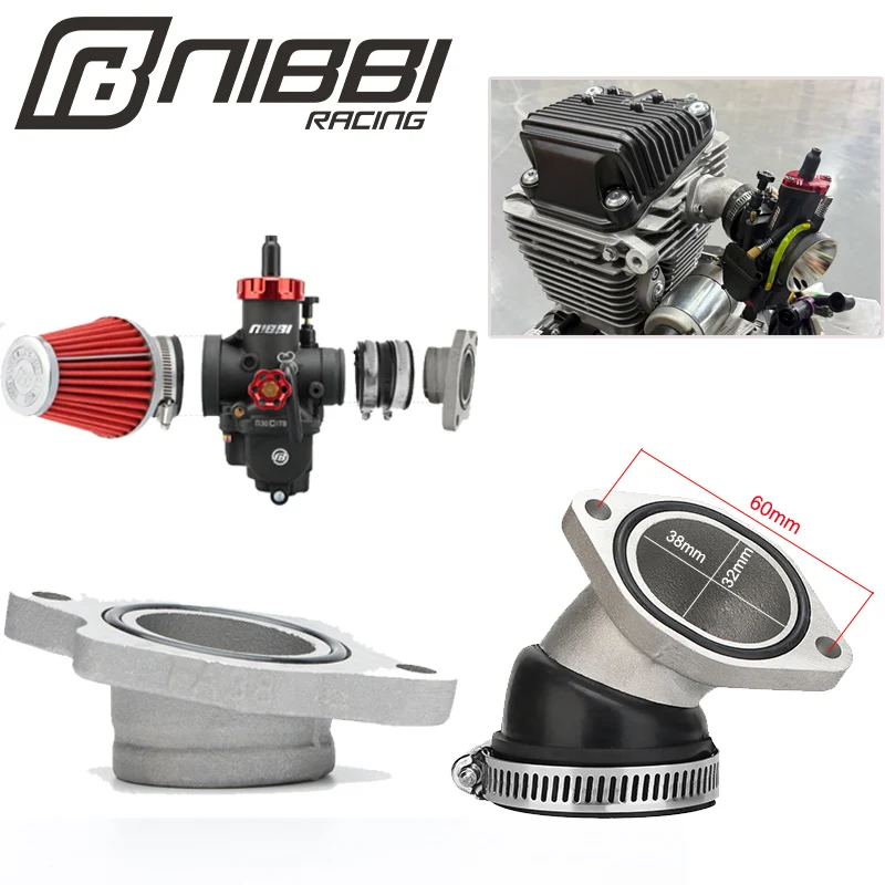 

NIBBI алюминиевый Zongshen CB300RL адаптер впускного коллектора двигателя Hawk250CC карбюратор для мотоцикла для бездорожья, соединительный коллектор, часть мотоцикла