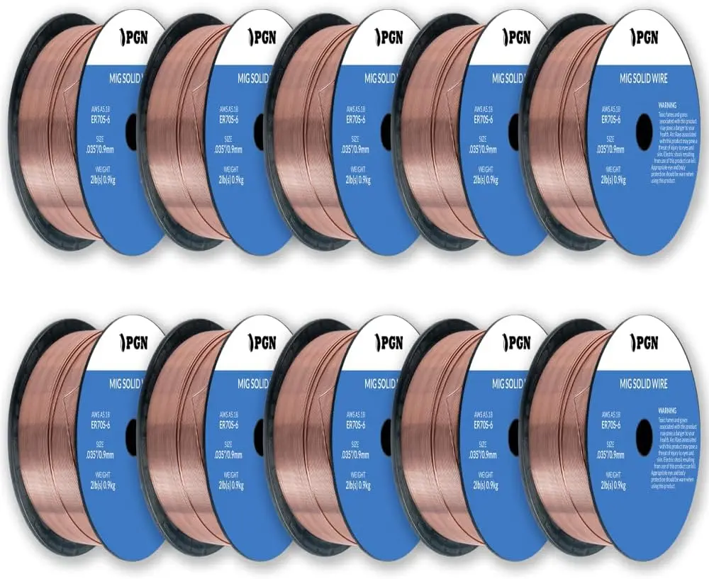

ER70S-6 .035 Inch MIG Welding Wire, 2 lb Spool, Low Splatter, Mild Steel, All Position Gas Welding