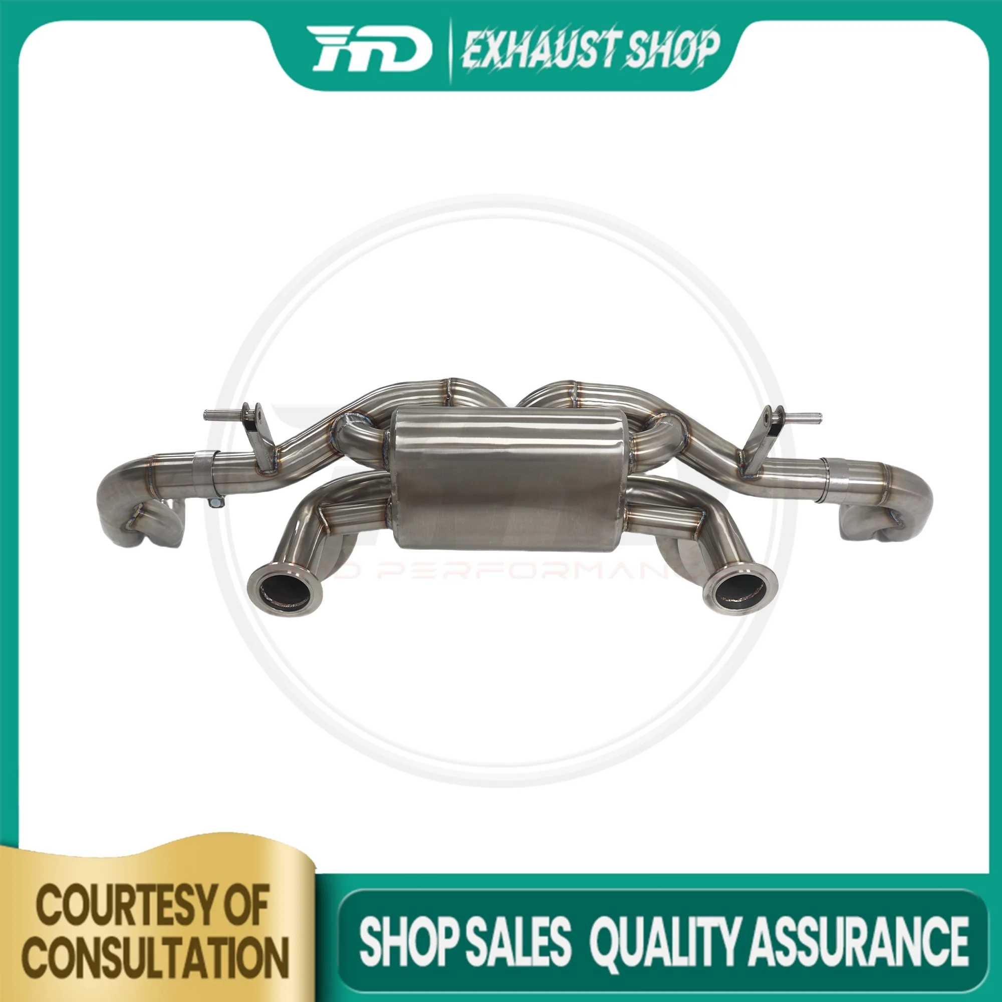 

﻿ High Quality Catback For AUDI R8 V8 4.2L Stainless Steel Exhaust System Vacuum Valve Muffler Non-destructive Installation HMD