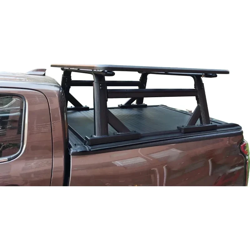 Factory Hot Sale 00 Heavy 4X4 Universal Pickup Aluminum Truck Bed Ladder Adjustle Roll Bar Car Roof Cargo Rack