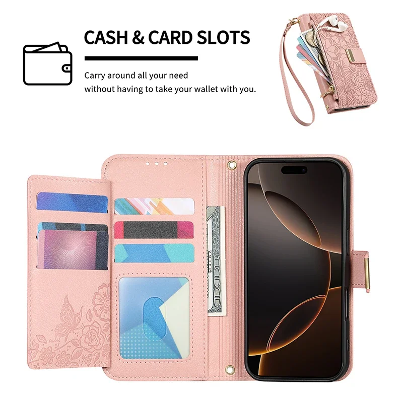 Für Samsung Galaxy S26 S25 Ultra S24 S23 FE S22 Ultra Plus A05 A25 A57 A55 A56 A37 Ledertasche Crossbody Karte Brieftasche Flip-Cover – Detail 8