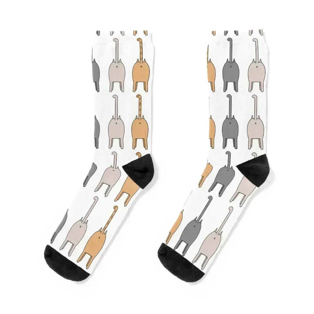 

Three cat butts Socks sports and leisure Hiking boots moving stockings funny gift Luxury Woman Socks Men's
