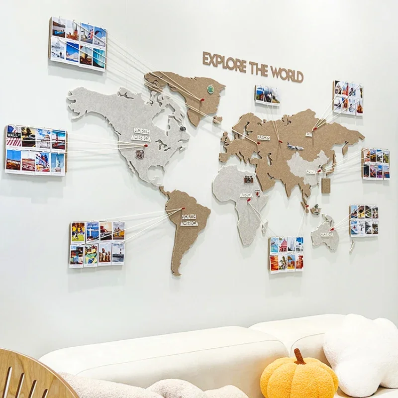 

World Map Photo Wall Wall Sticker Background Wall Decorative Painting Modern Minimalist