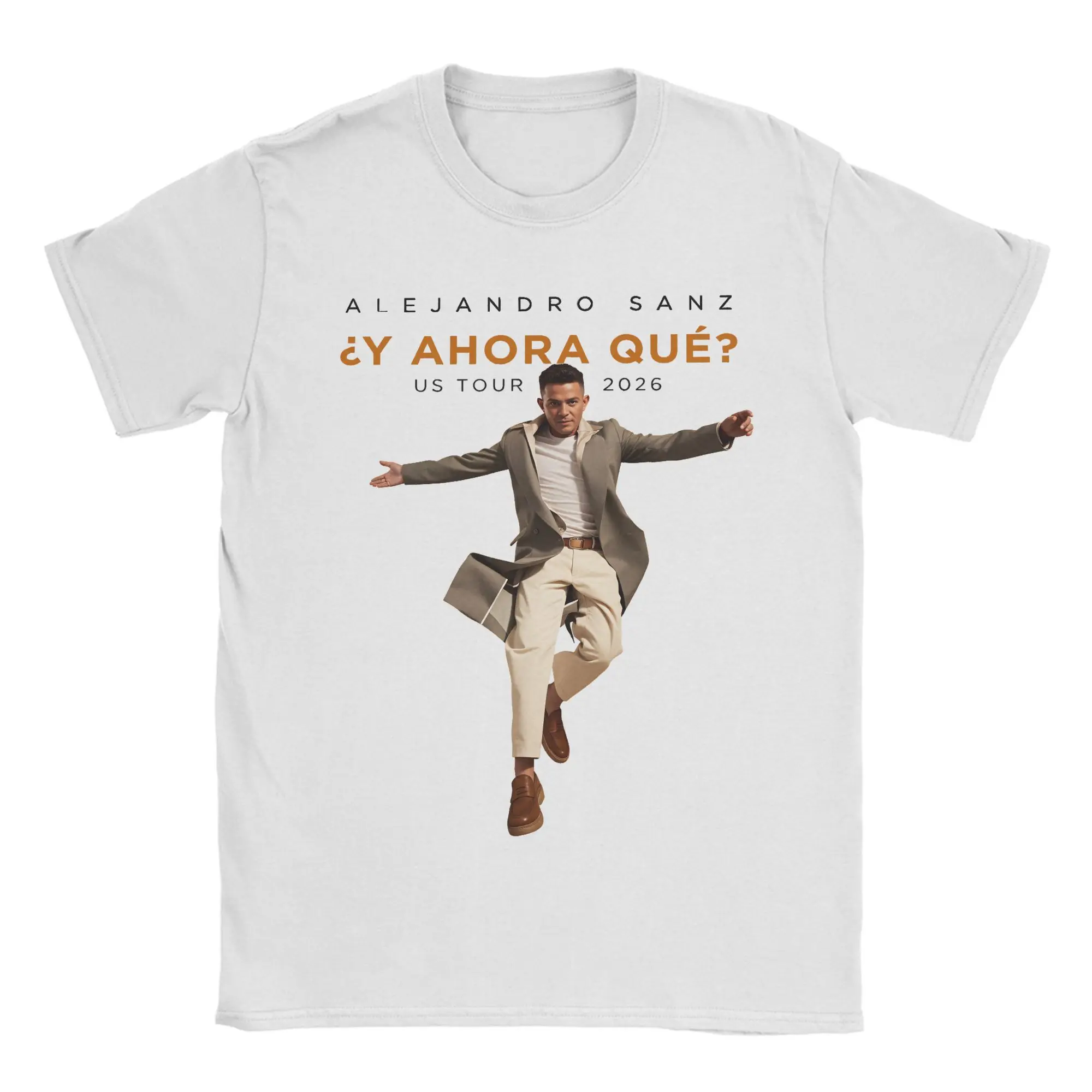 Mens Womens Alejandro Sanz Spanish singer 2026 Tour Shirt Pure Cotton Fashion T-Shirt  Clothing Outfits