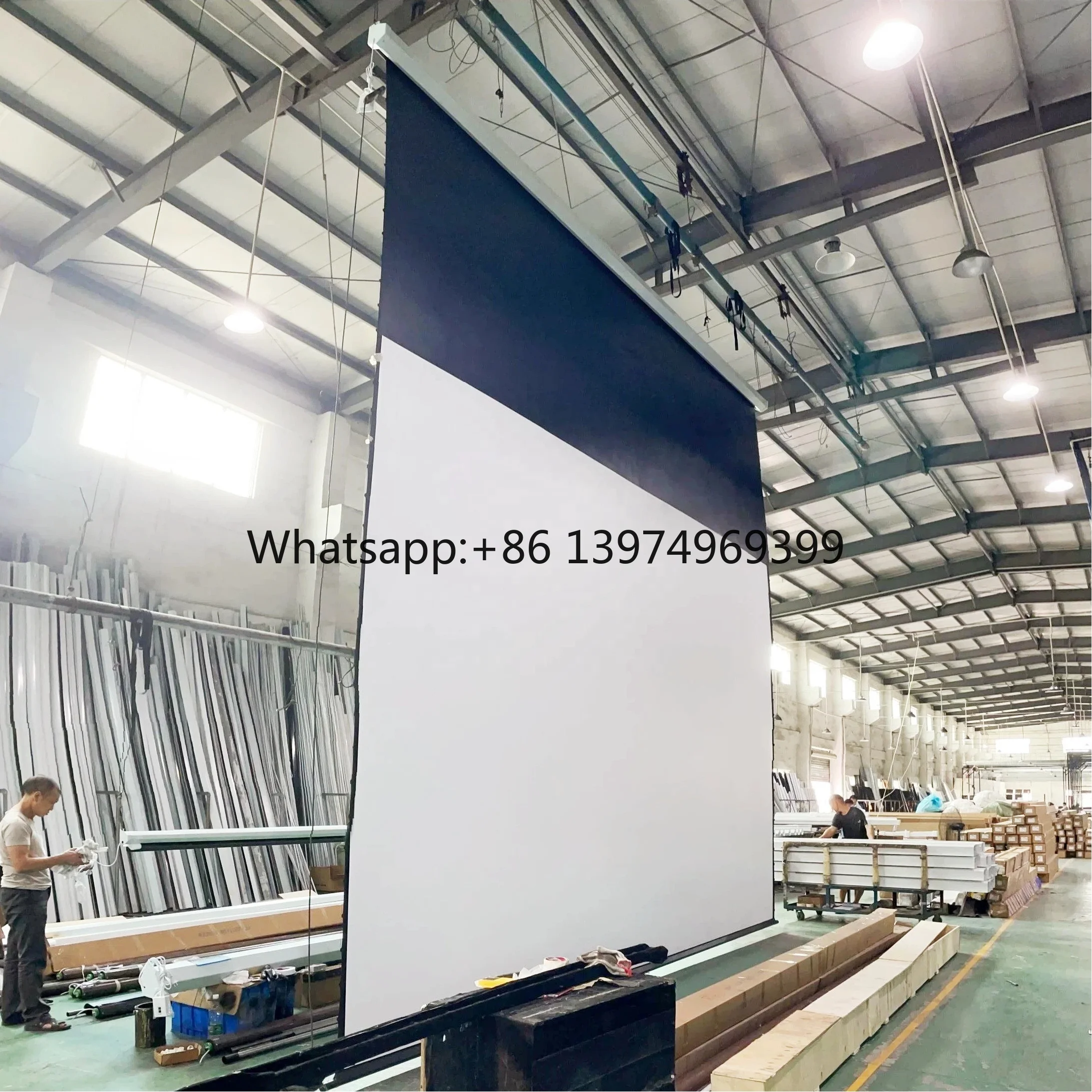 200'' High Quality Electric Projector Screen / Wall & Ceiling Mounted Motorized Projection Screen with Remote Control