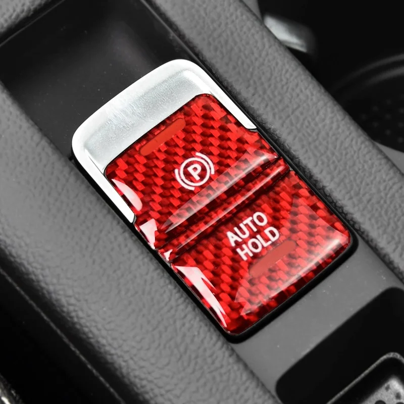 2Pcs Car Styling Handbrake Shift Panel Button Cover Trim Sticker For VW Golf 7 7.5 MK7 Arteon CC 2015-2019 Interior Stickers