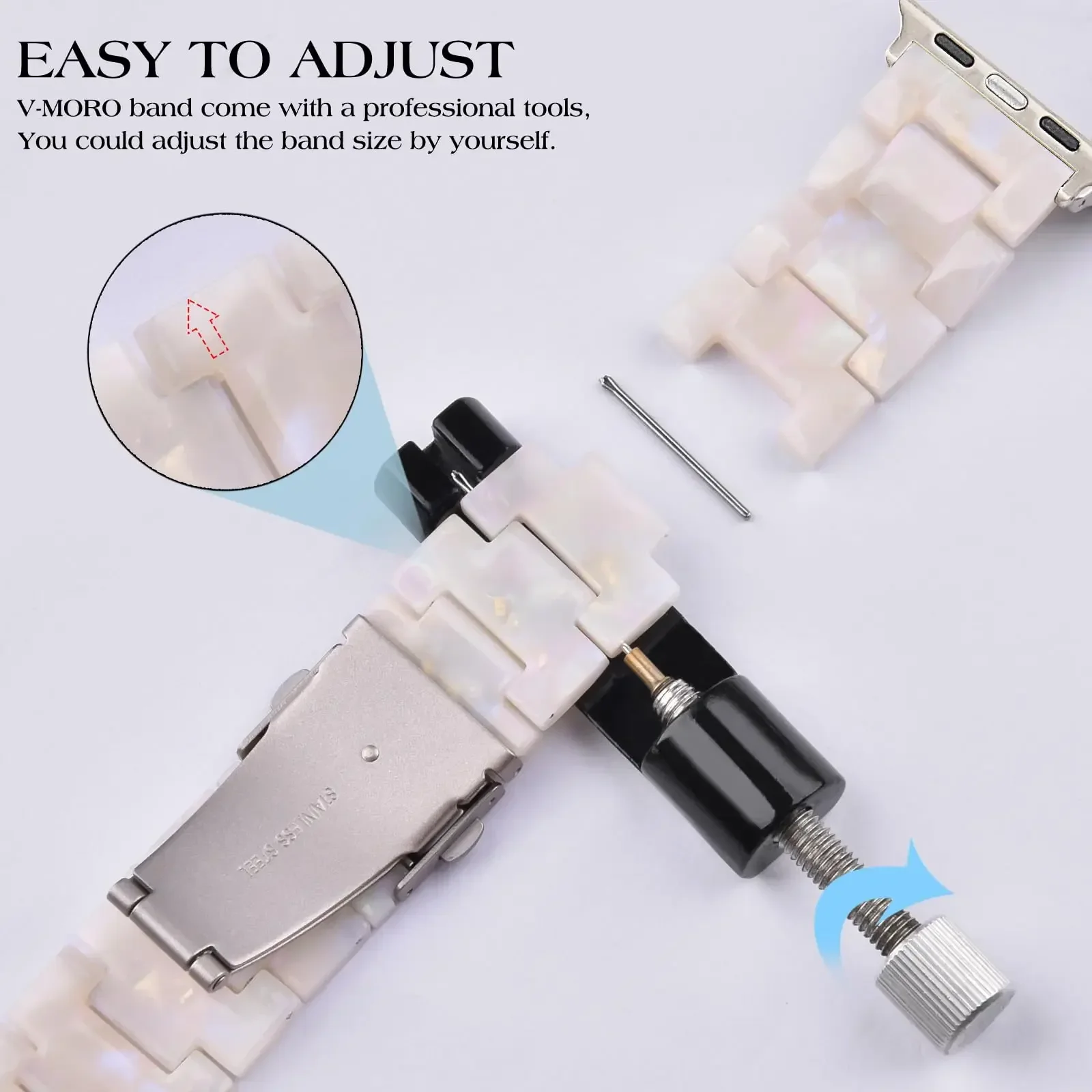 Luxury Resin strap for Apple Watch Ultra 2 Band 49mm 45/41mm 44mm 38/40 42/46mm Link bracelet iwatch series 10 9 7 8 6 5 4 3 SE