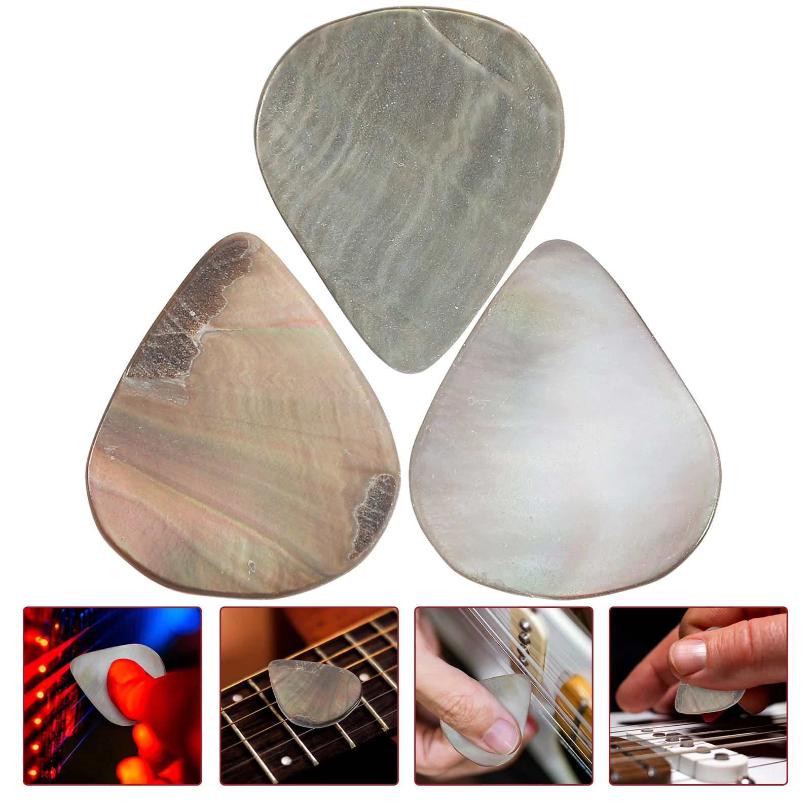 

3 Pcs Pick Shell Guitar Cool Picks Lampshade Jazz Black Bulk for Acoustic Father