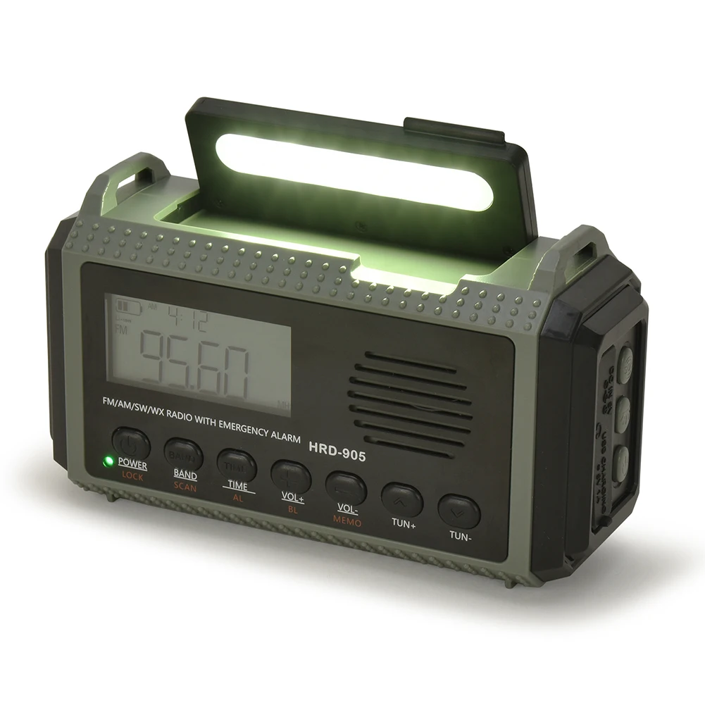 

Solar Hand Crank AM FM SW NOAA Weather Radio 4 Ways Powered 10000MAh Solar Powered Radio Torch SOS Alarm Power Bank for Survival