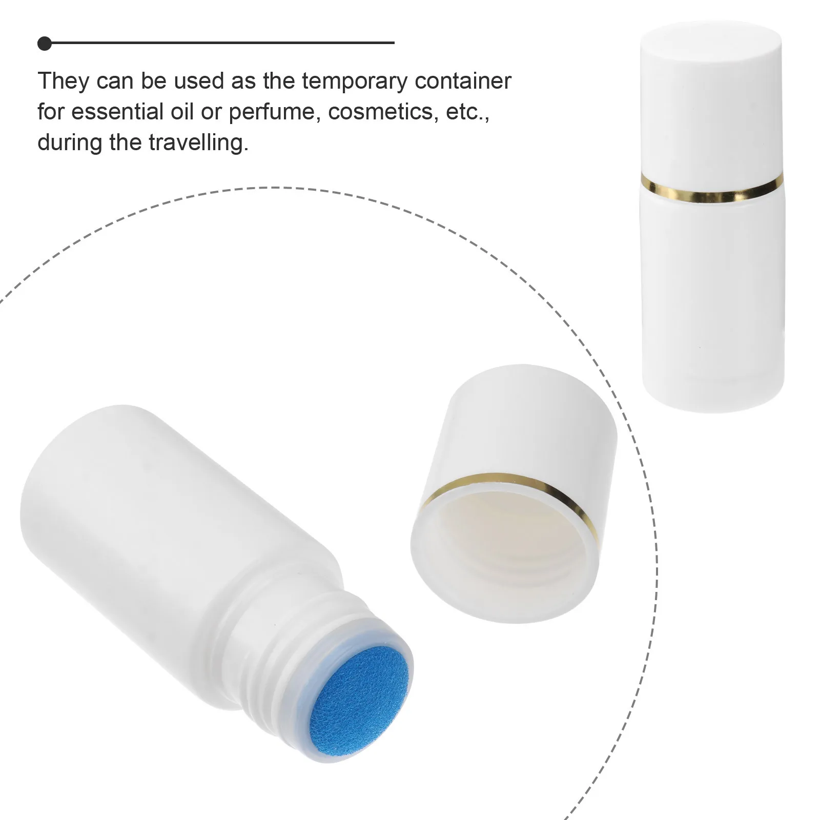 

6Pcs 20ml Sponge Liniment Bottles Travel Medicine Daub Containers Durable Reusable Leakproof Cosmetics Storage