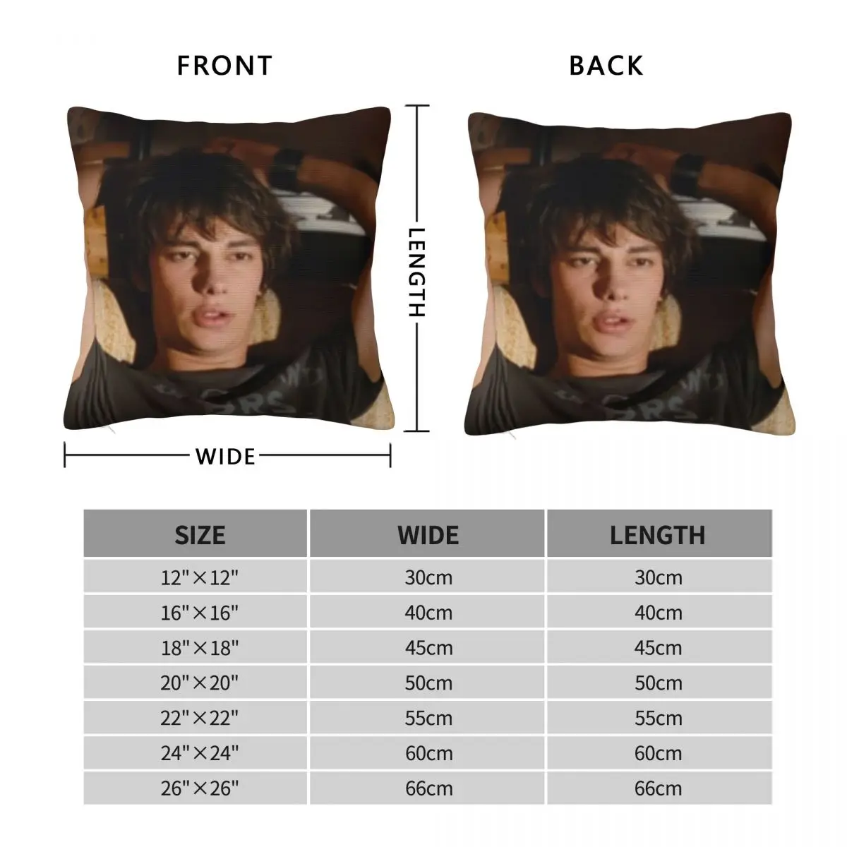 Rodrick Heffley Devon Bostick Square Pillowcase Polyester Linen Velvet Printed Zip Decorative Throw Pillow Case Seater Cushion