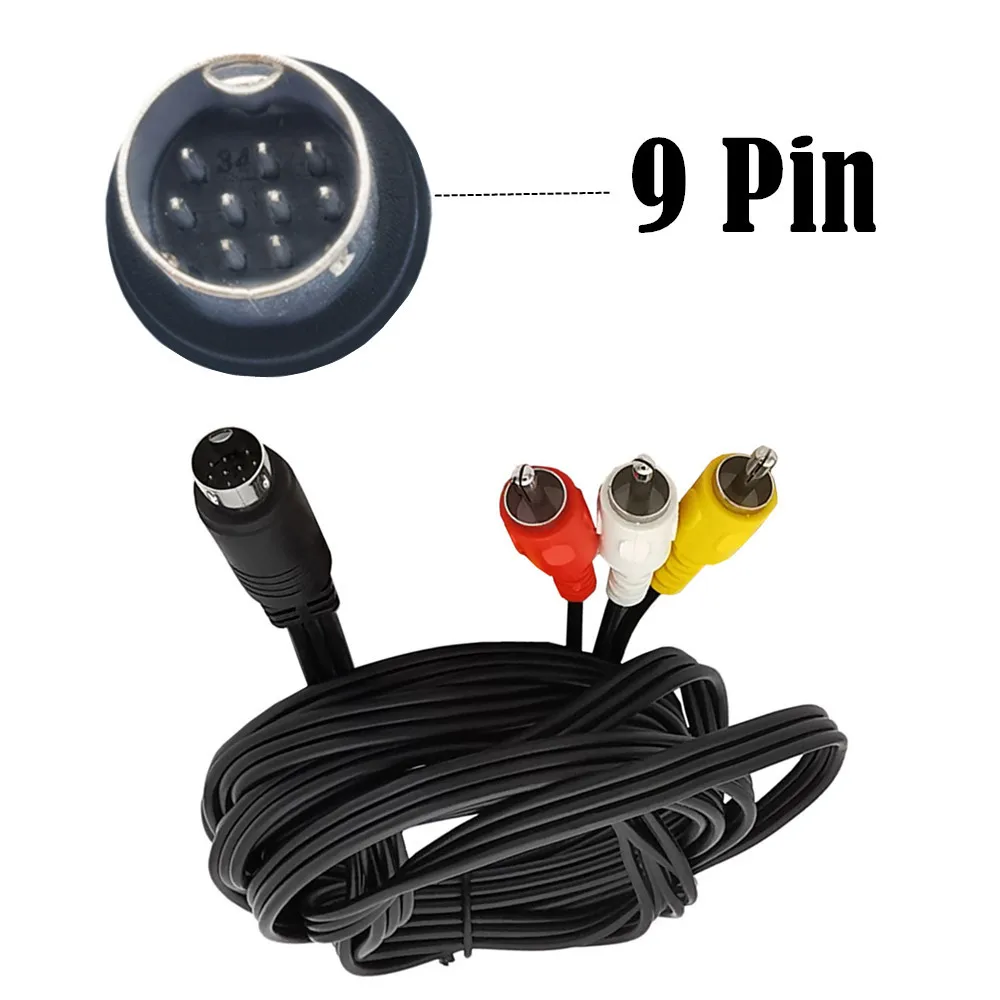 3RCA 1.8m 9 pin Audio Video AV Cable for Sega Genesis 2 3 Game A/V Connection Adapter Cord Wire For SEGA Genesis II/III Game