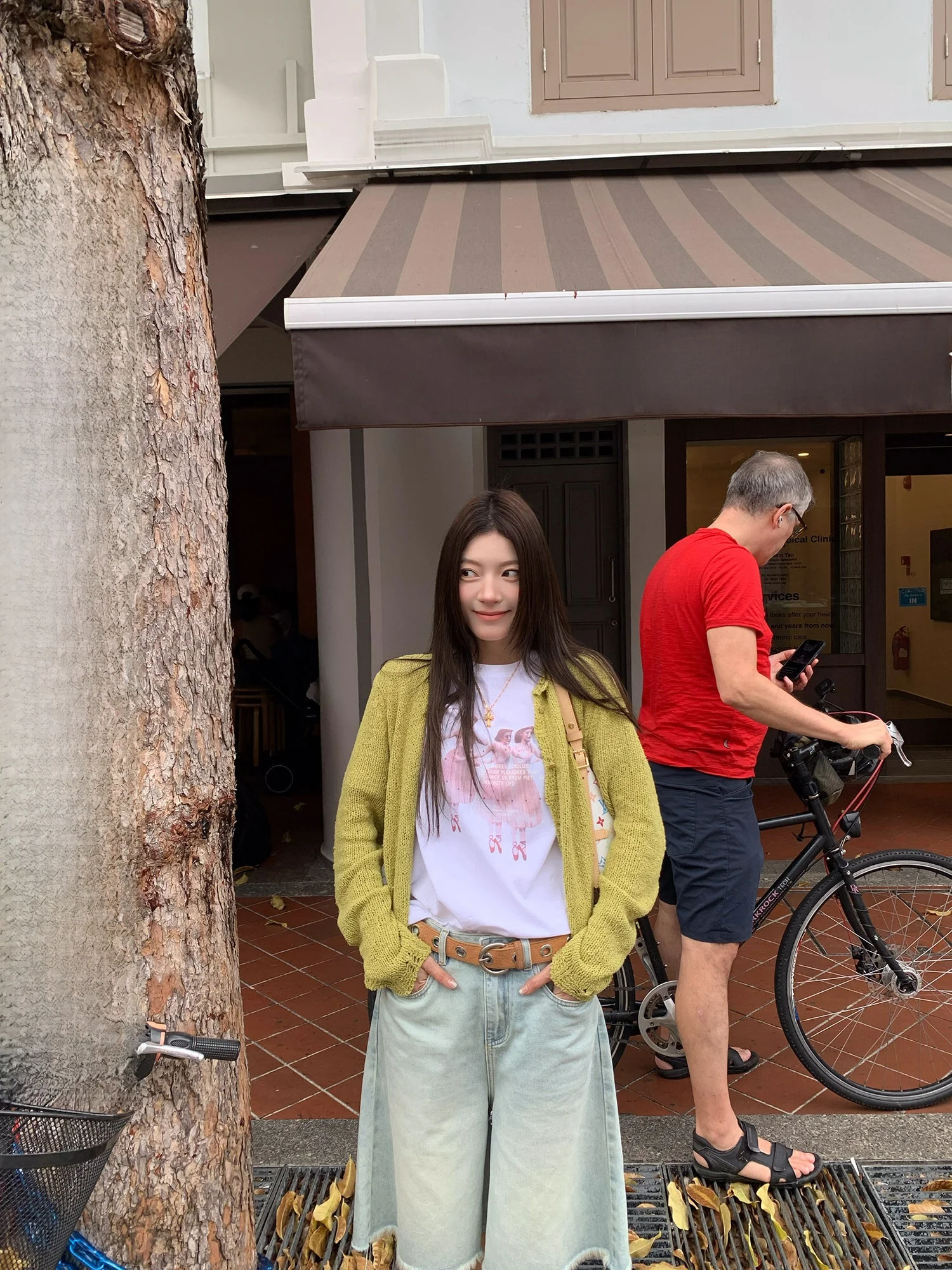 

Spring een Hollow out Small Cardigan Super White Bloggers Wear Superb Cotton Polyester Long Sve Regular Fit Open Cardigan