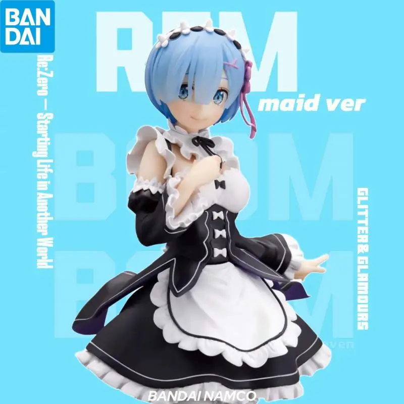 

Genuine BANDAI NAMCO Re:Zero Starting Life in Another World GLITTER GLAMOURS Rem maid ver PVC Figure in stock Desktop ornament