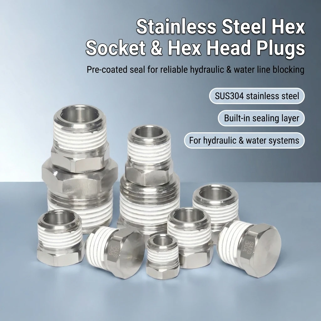 One Touch Fittings Hexagon Head Cap Plug BZ BZ01 BZ02 BZ03 BZ04 BZ01-S BZ02-S BZ03-S BZ04-S