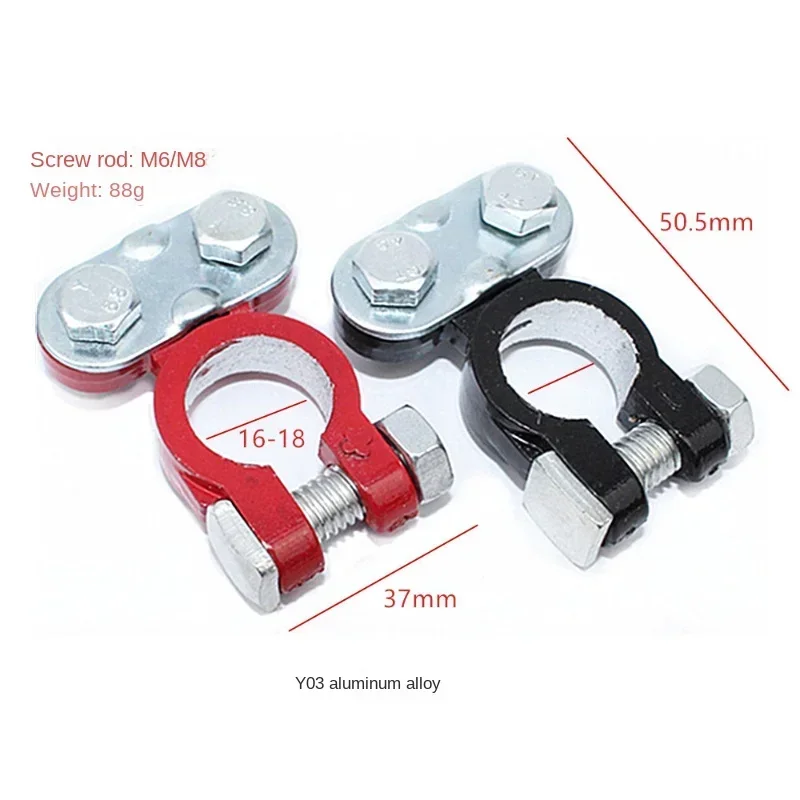 2pcs Car Battery Clamp Battery Pile Head Terminal Clamp Terminal Connection Pure Copper Battery Terminal Stable Not Falling Off
